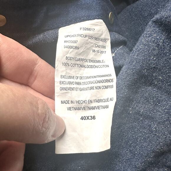 Big Smith Rigid Denim Bib Overalls 40x36 NWOT - Picture 5 of 6